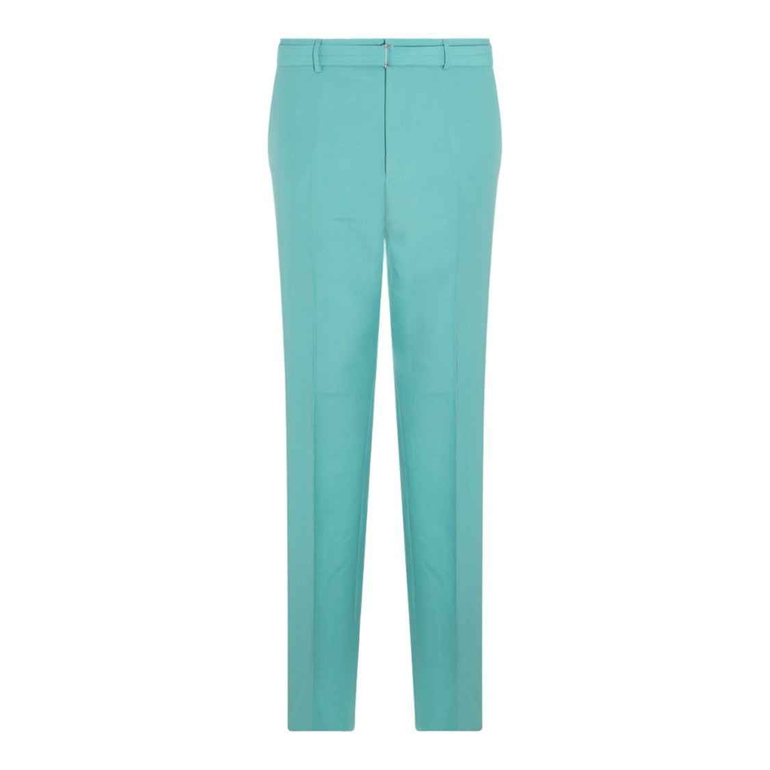 Lanvin Tailored Green Trousers With Buttoned Welt Pockets And Crisp Finish