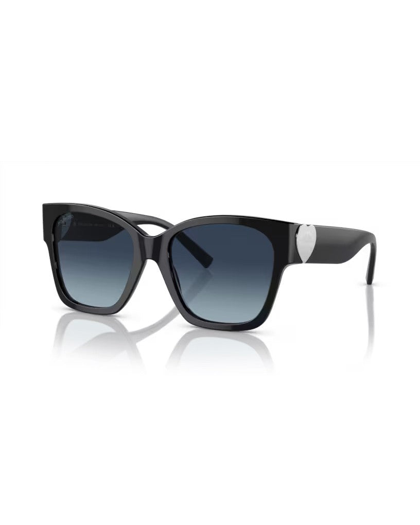 Tiffany & Co. Black Frame Sunglasses With Azure Gradient Lenses
