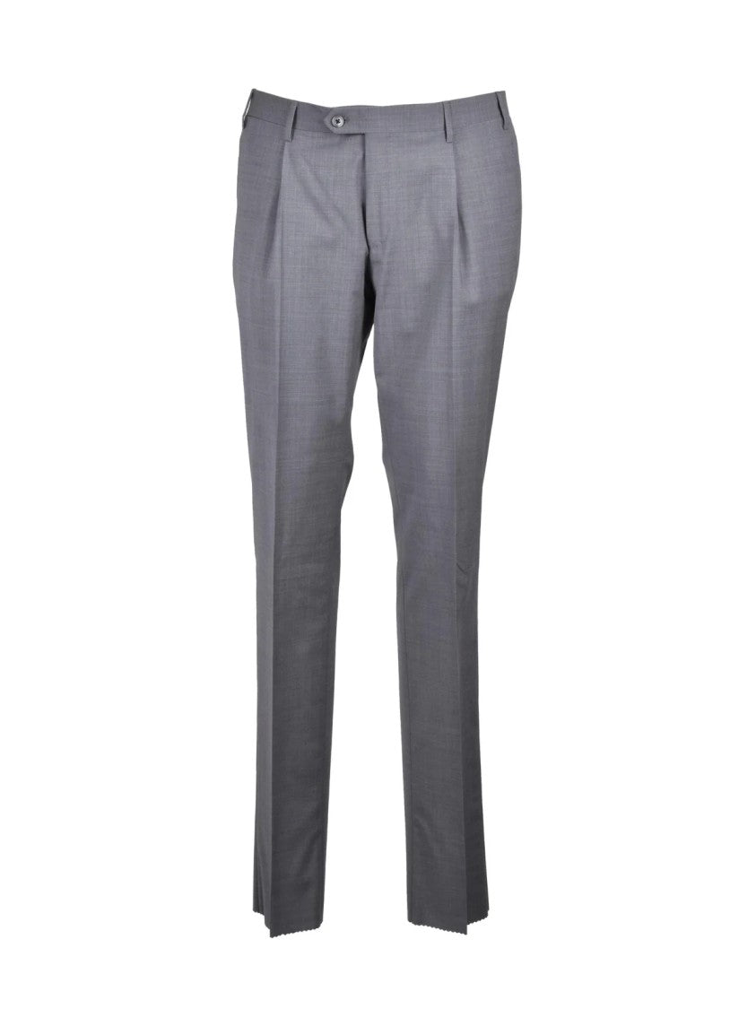 Corneliani Grey Virgin Wool Elastomultiester Men Suit