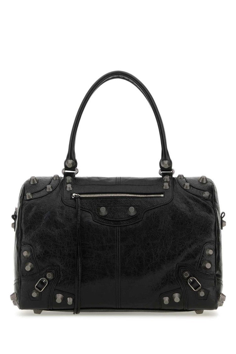 Balenciaga Black Nappa Leather Le Cagole Shopping Bag