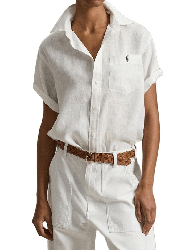 Polo Ralph Lauren White Linen Oversized Shirt