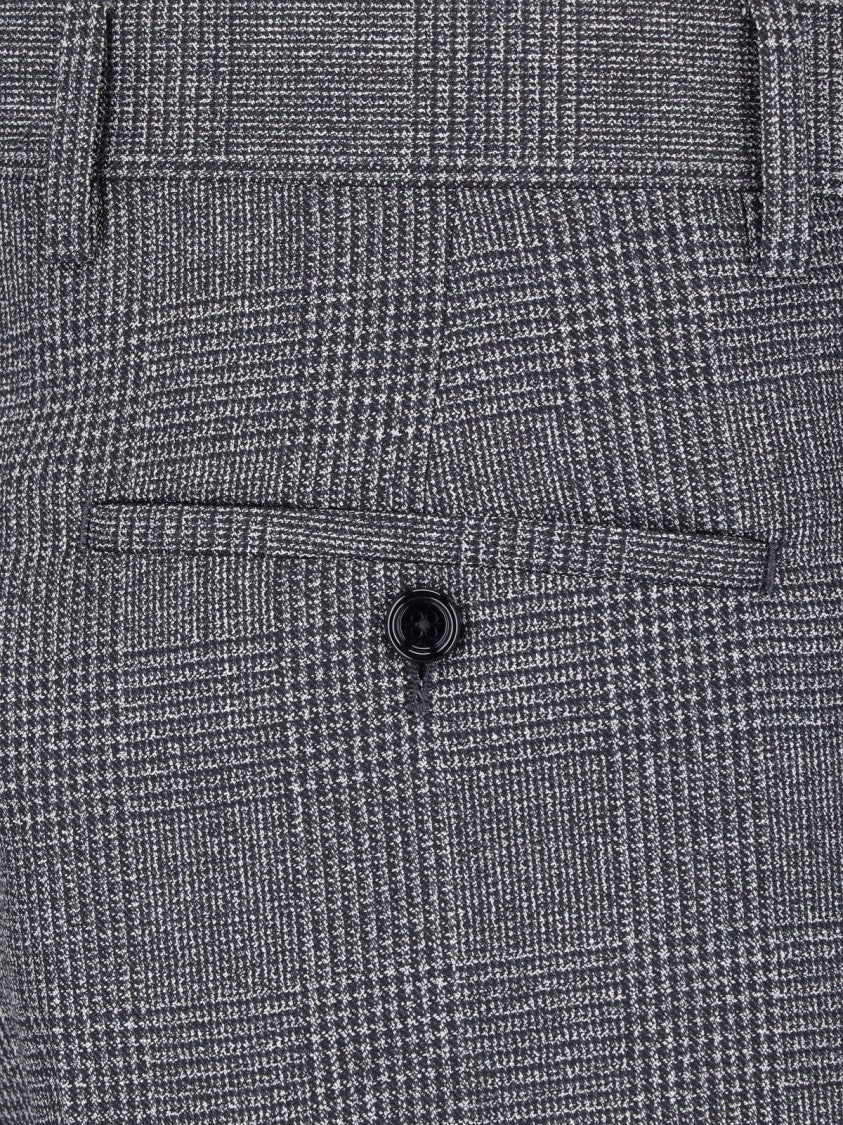 Lardini Grey Virgin Wool Straight-Leg Pants