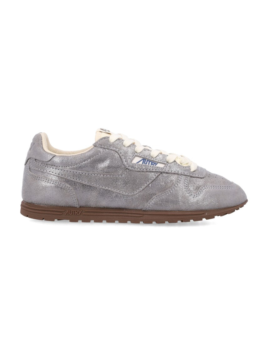 Autry Windspin Metallic Finish Low-Profile Sneakers