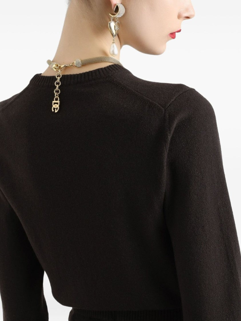 Dolce & Gabbana Cashmere Sweater With Classic Crew Neckline
