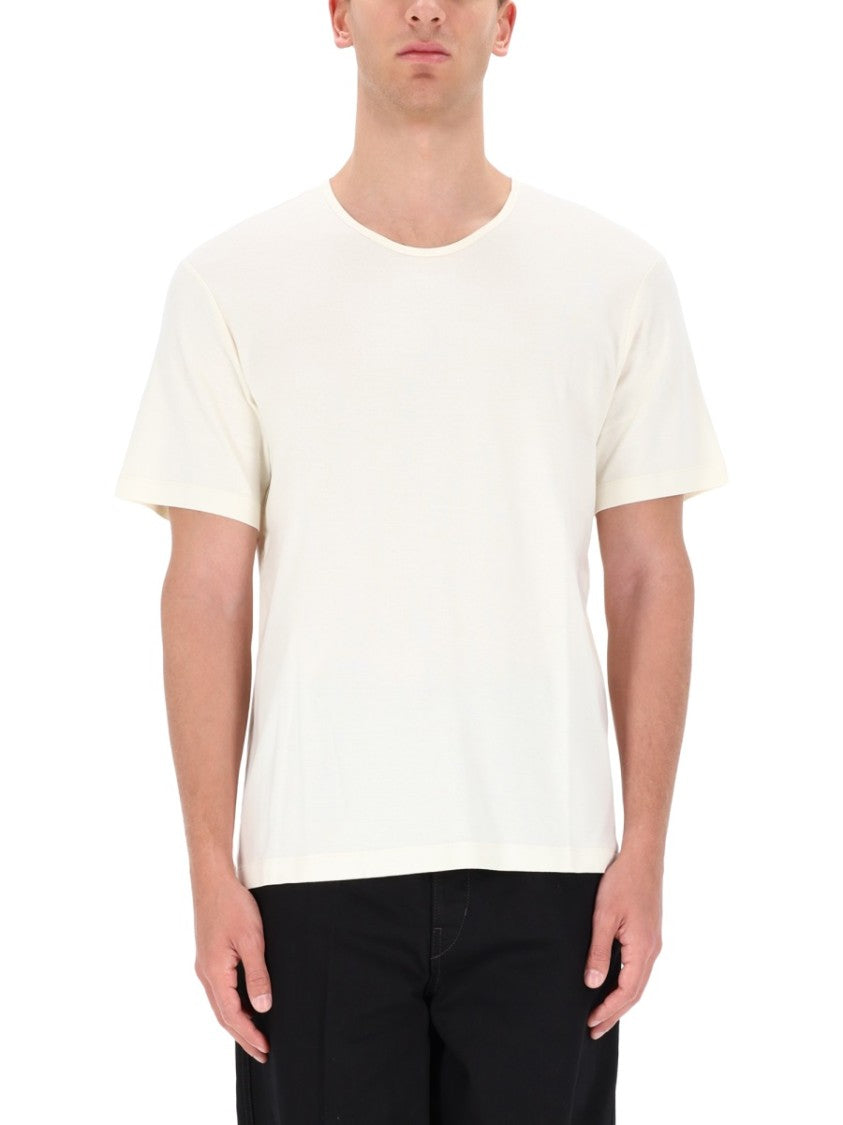 Lemaire White Cotton Crewneck Boxy T-Shirt