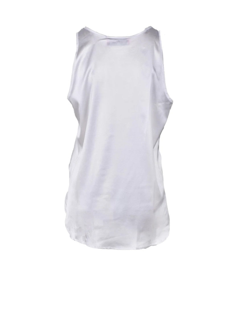 Wild Cashmere Cashmere Silk Blend Sleeveless Top With Flared Hem