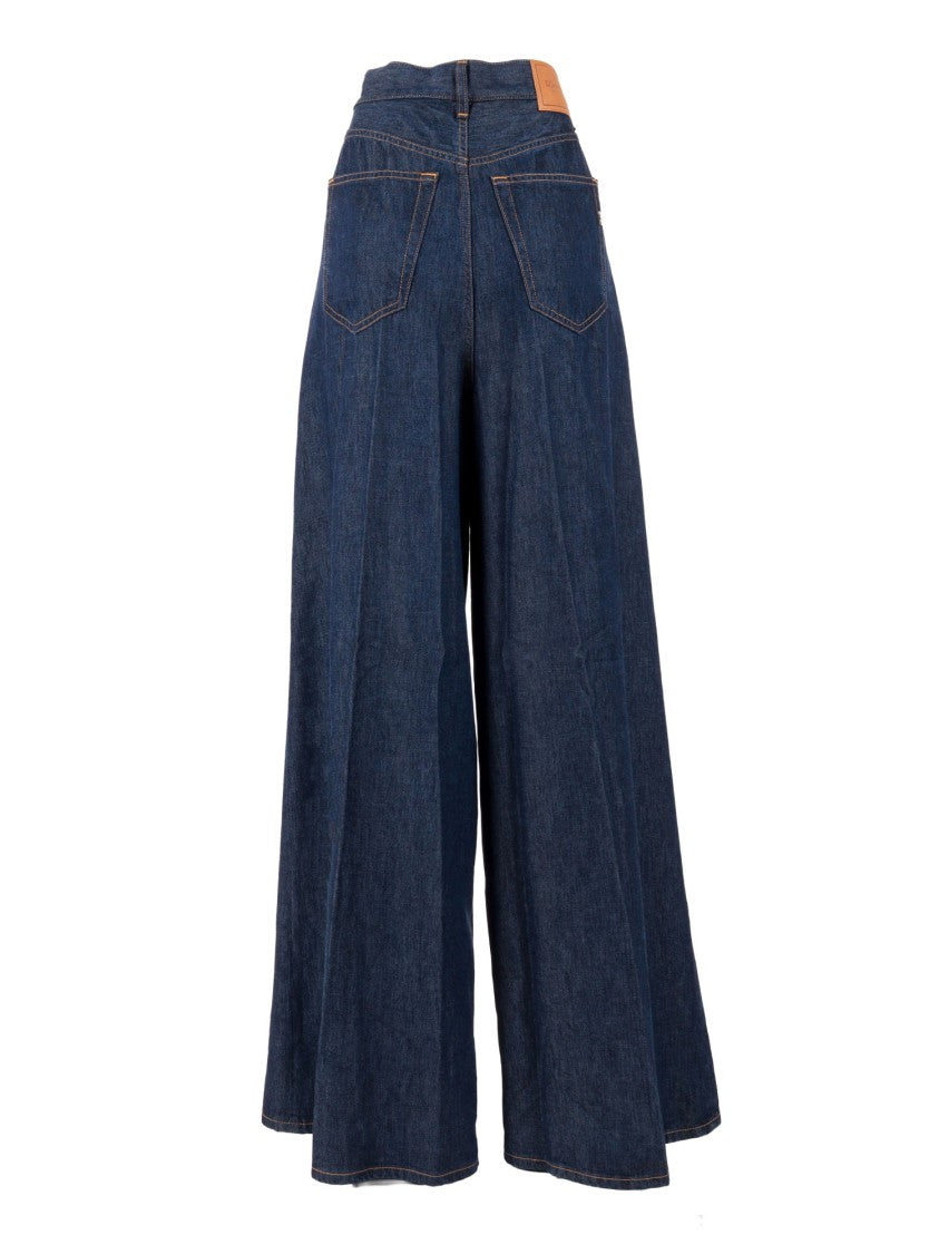 Dondup Maggie Wide Leg Dark Jeans