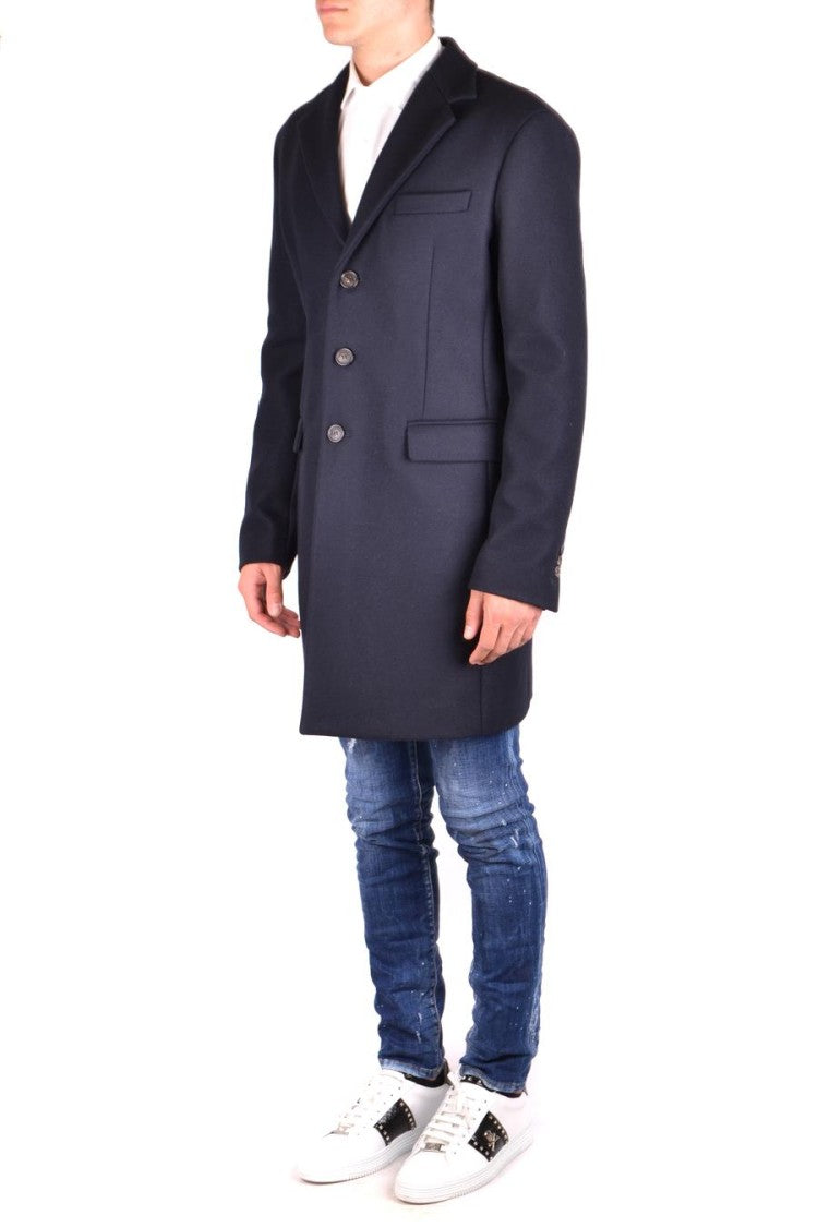 Dsquared2 Navy Wool Blend Tailored Jacket