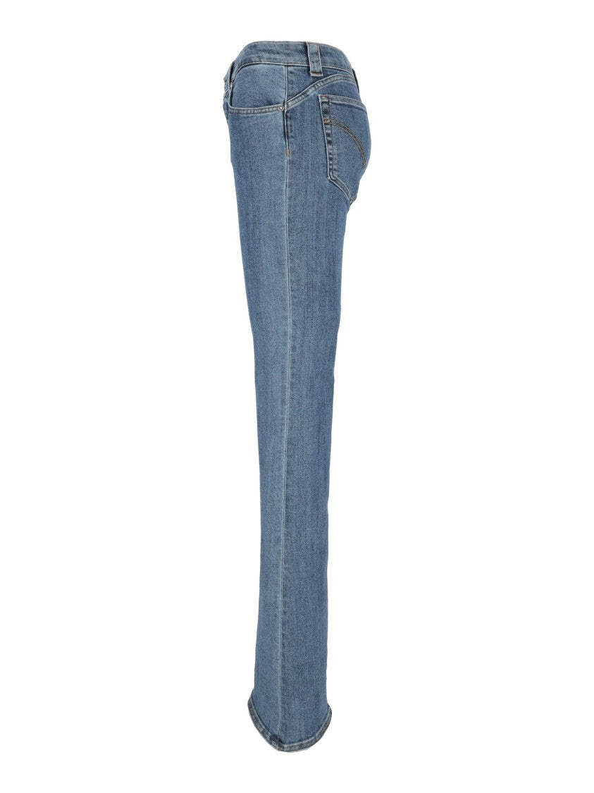 Dondup Blue Patti High-Waisted Flared Jeans