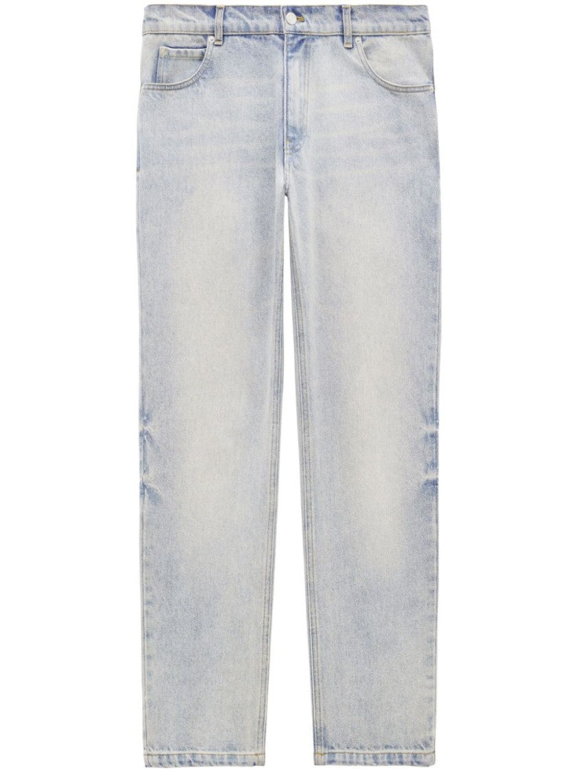Courrèges Tapered Light Blue Denim Trousers