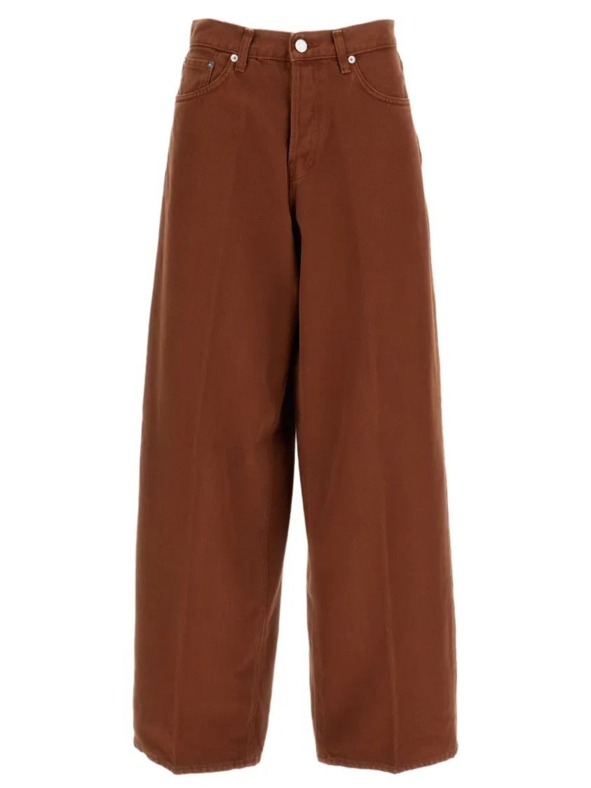 Haikure Soft Ecru Bethany Wide-Leg Cotton-Blend Trousers