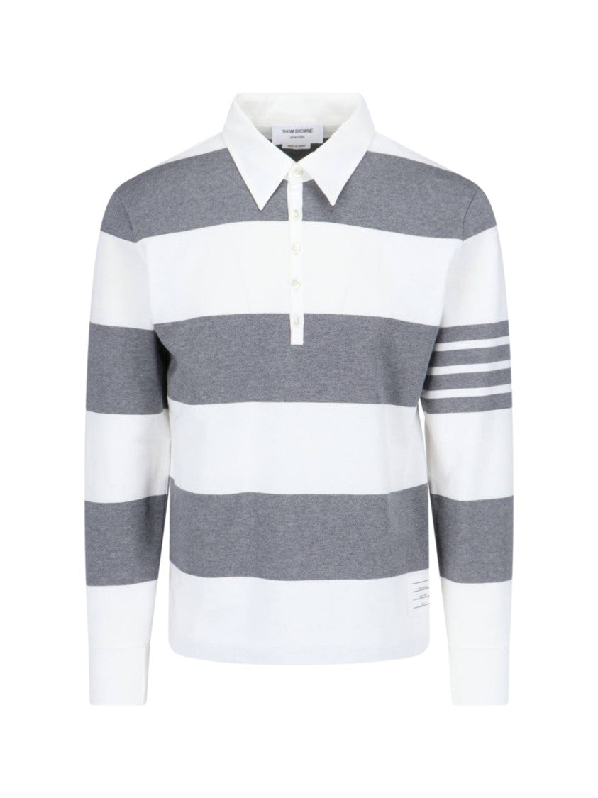 Thom Browne 4-Bar' Rugby Polo Shirt – White