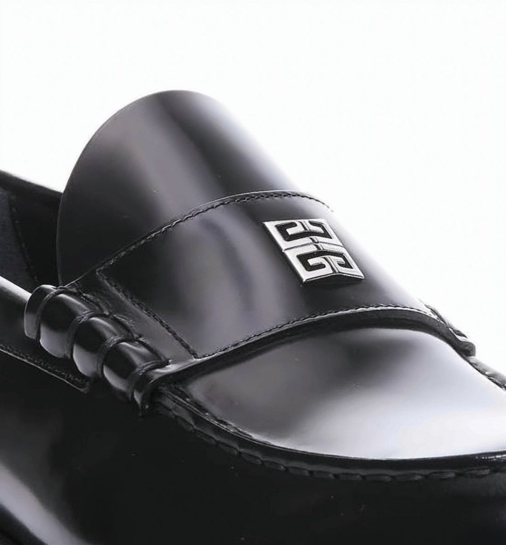 Givenchy Polished Black Cowhide Leather Loafers