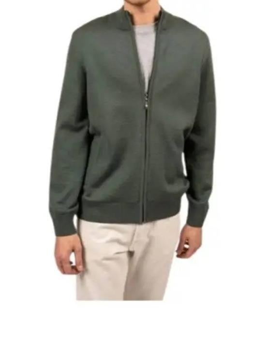Saint James Wool Bomber Jacket With Zip-Up Front And Ribbed Finish