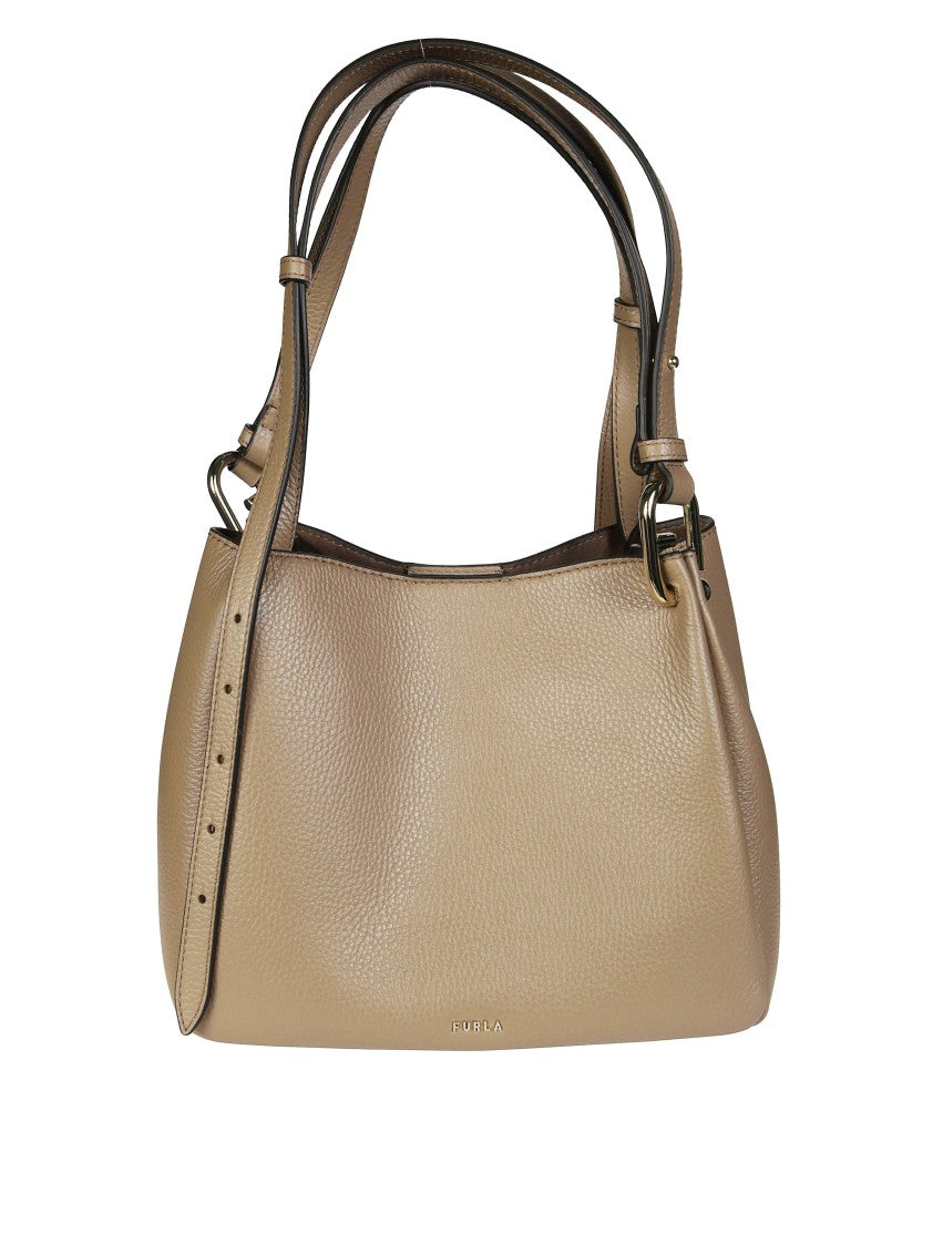 Furla Nuvola M Medium Pebbled Leather Tote Bag