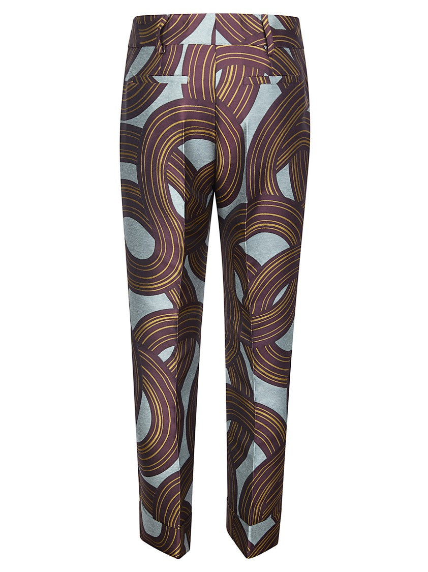 La Double J Straight-Leg Pants With Pleats And High Waist