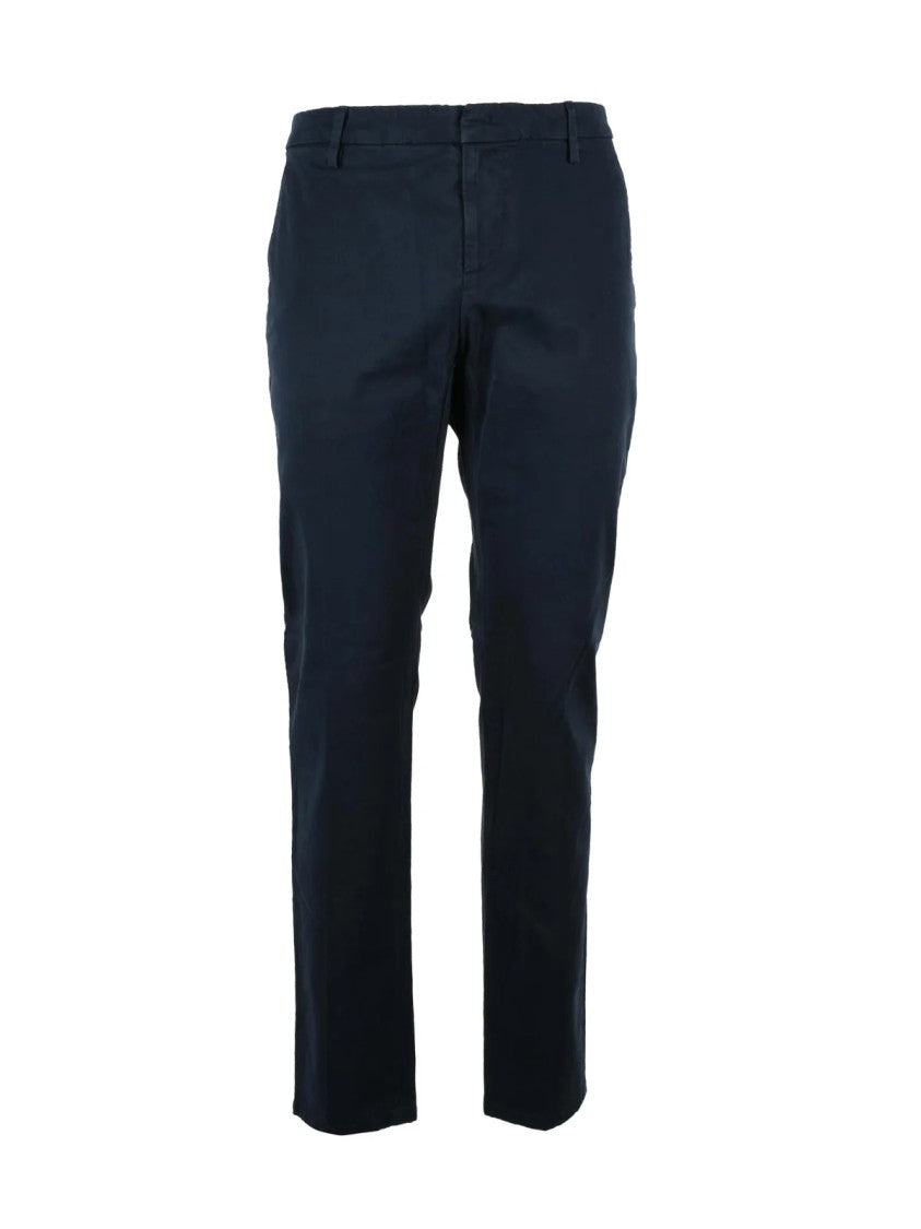 Dondup Blue Spiritissimo Tailored Stretch Cotton Trousers