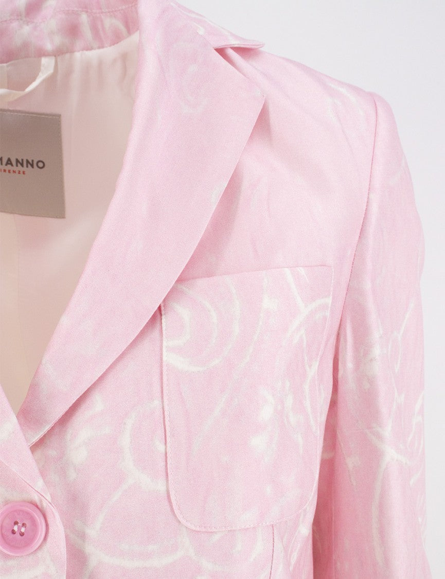 Ermanno Firenze Single-Breasted Gradient Design Jacket