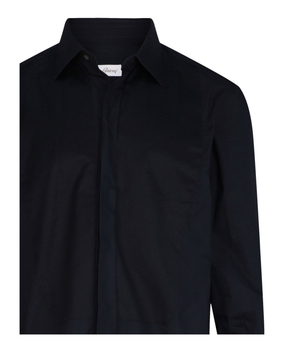 Brioni Tuxedo Bid Poplin Shirt