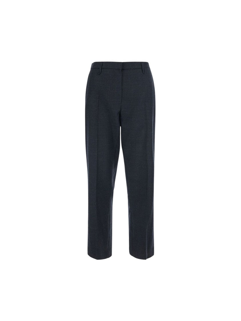 Tela Mid-Rise Tailored Wool Straight-Leg Pants