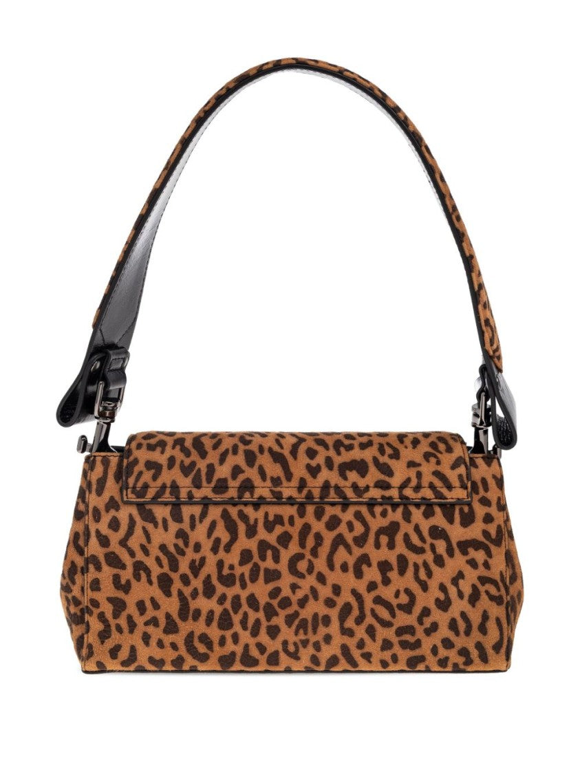 Vivienne Westwood Brown Leopard Print Bag With Orb Detail