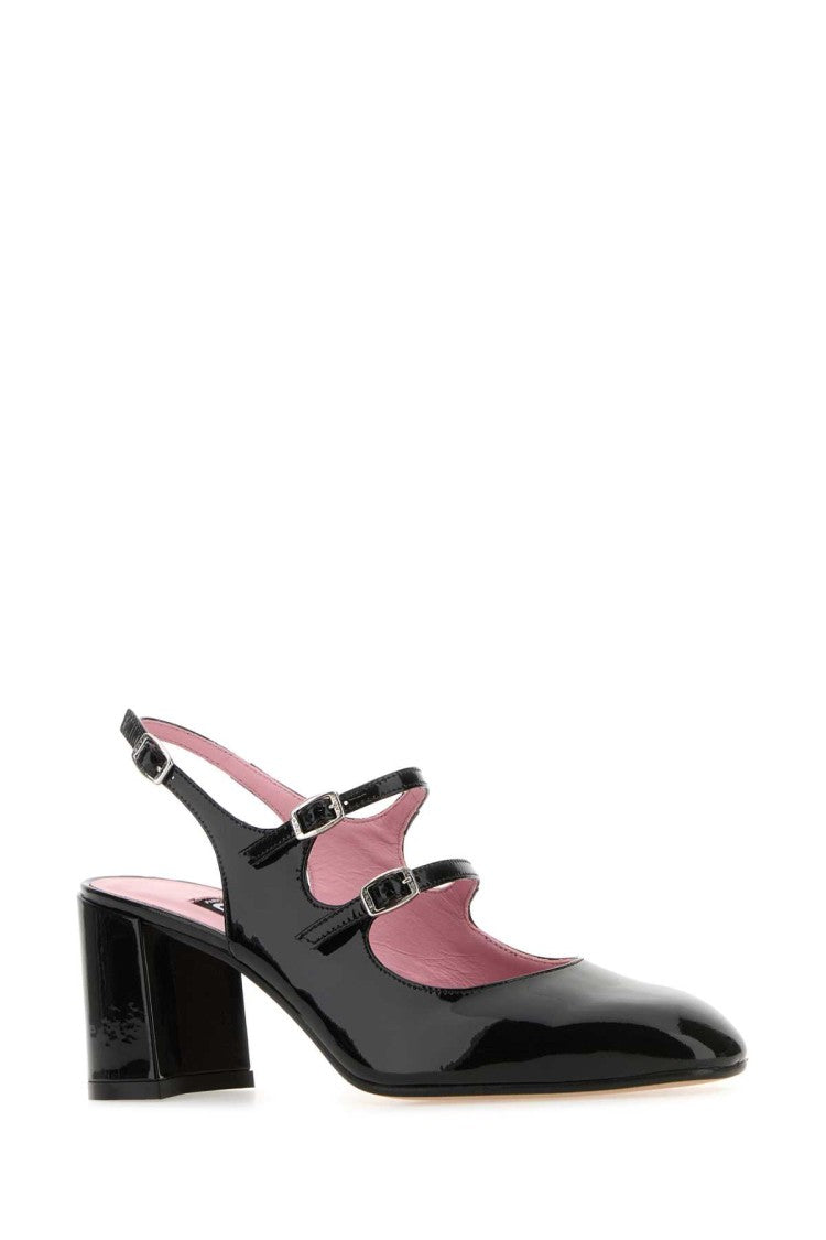 Carel Paris Black Leather Banana Pumps