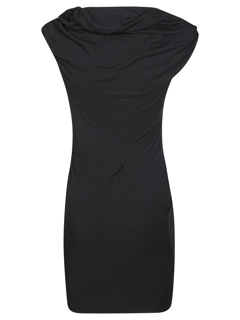 Entire Studios Asymmetrical Twist Draped Mini Dress