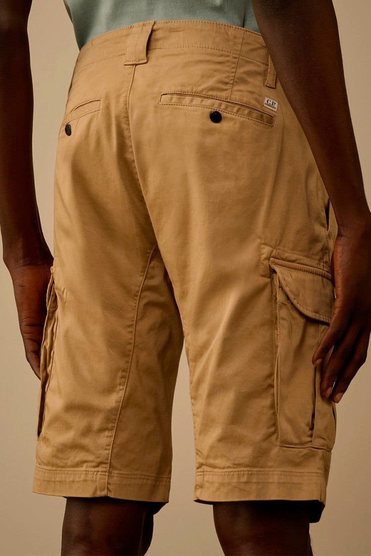 C.P. Company Tan Lens Detail Cotton-Blend Cargo Shorts