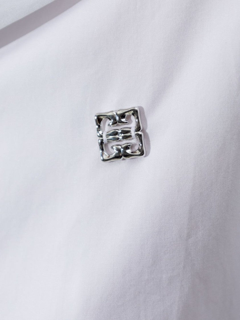 Givenchy White Three Quarter Puff Sleeve Top