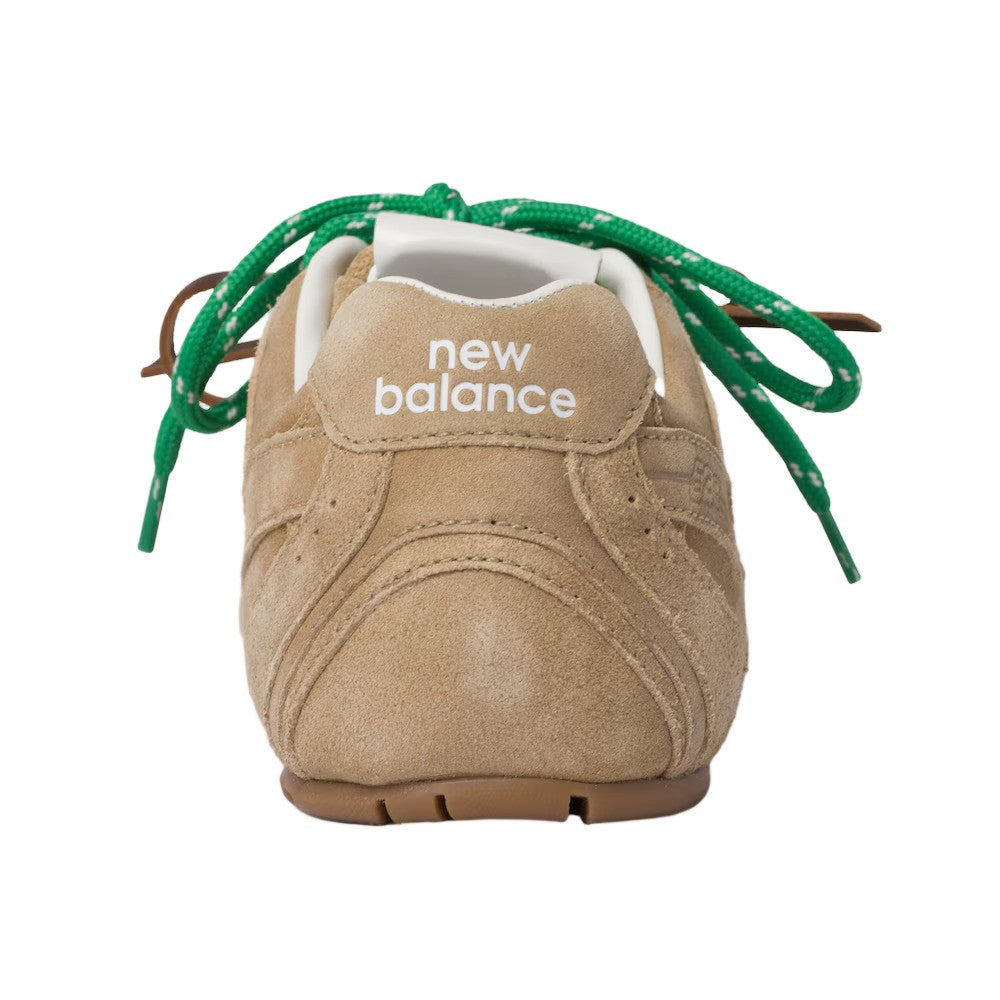New Balance X Miu Miu Brown Suede Sneakers With Geometric Tread