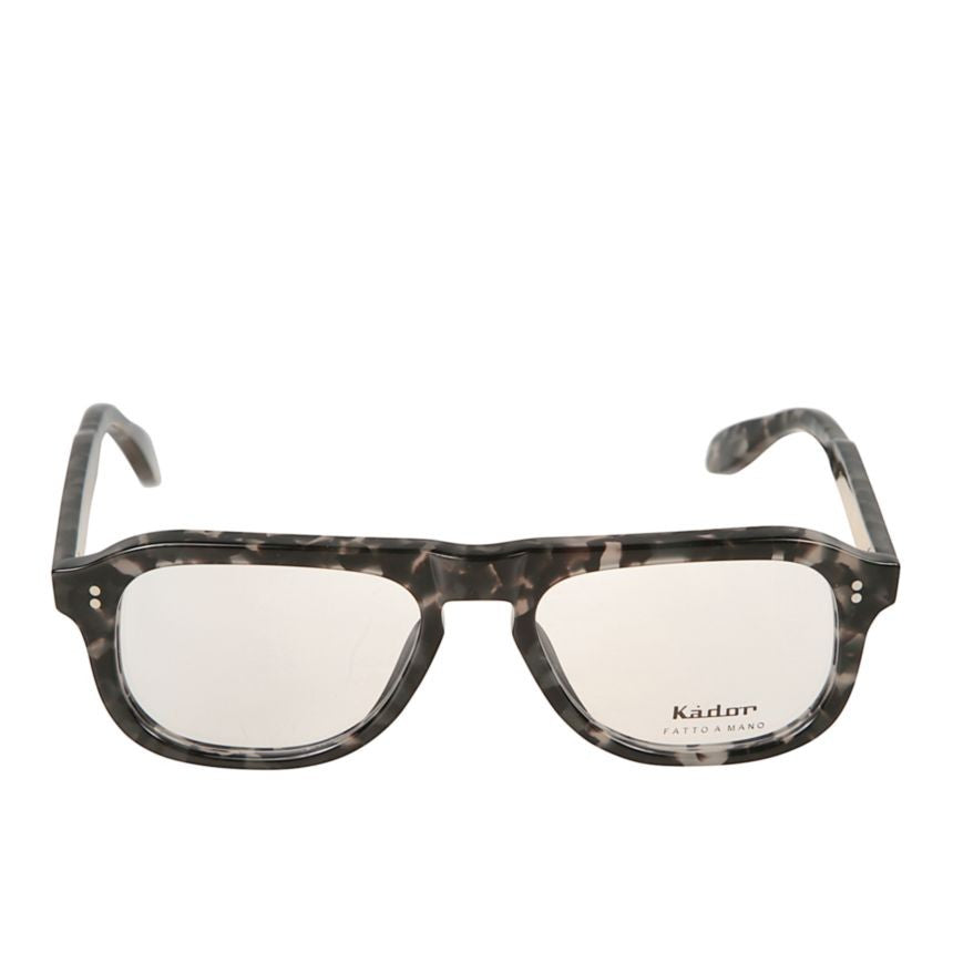 Kador Bravo Rectangular Marbled Frame Eyeglasses With Silver-Tone Details