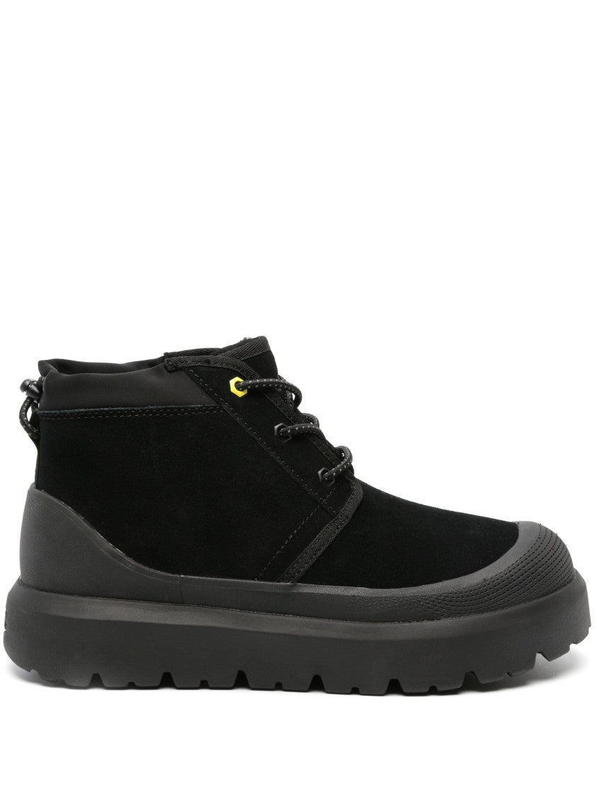 Ugg Black Neumel Weather Hyb Rugged Suede Ankle Boots