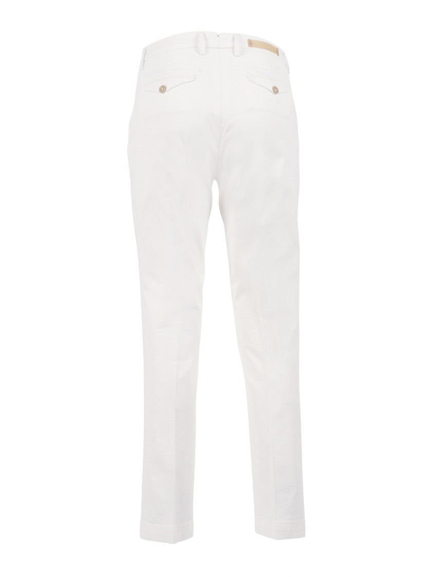 Briglia Tailored Slim Fit Flap Straight-Leg Pants