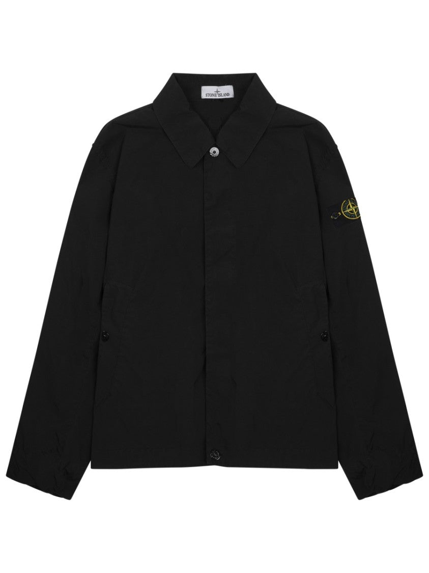 Stone Island Logo-Patch Black Casual Jacket