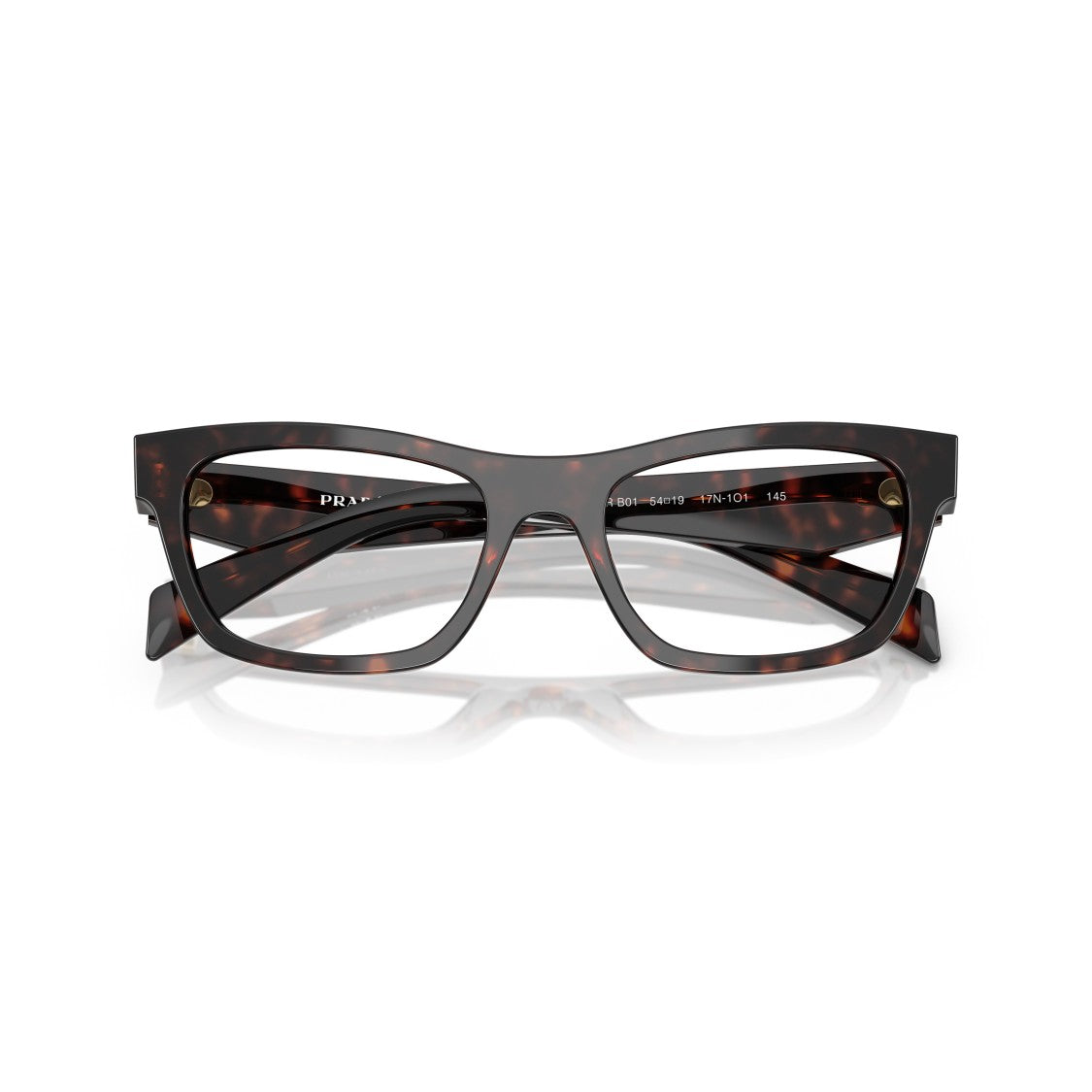 Prada 0Pr B01v Rectangular Tortoiseshell Acetate Eyeglasses