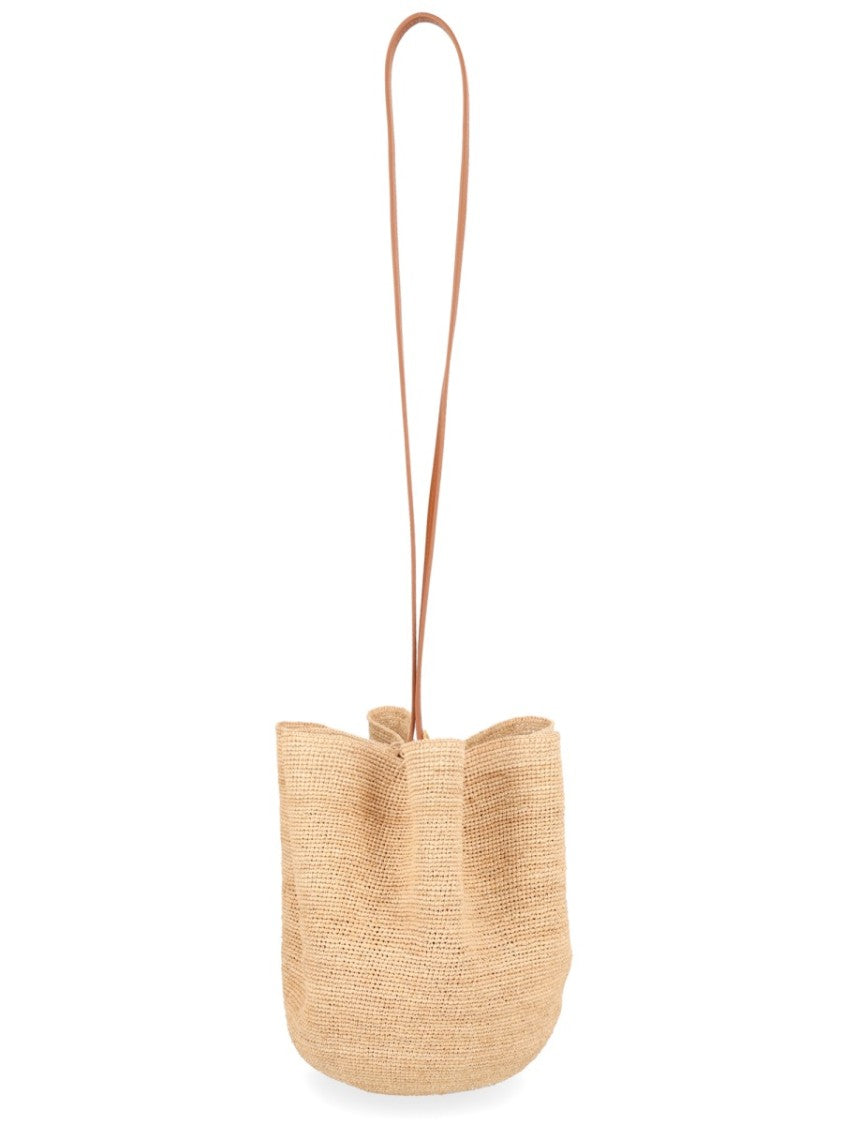 Ruslan Baginskiy Natural Woven Raffia Bow Bag