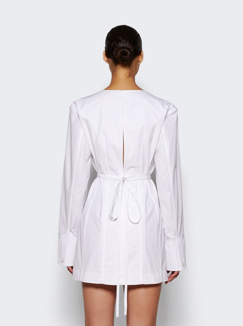 Alexander Wang Slit Tailored Shirtdress White