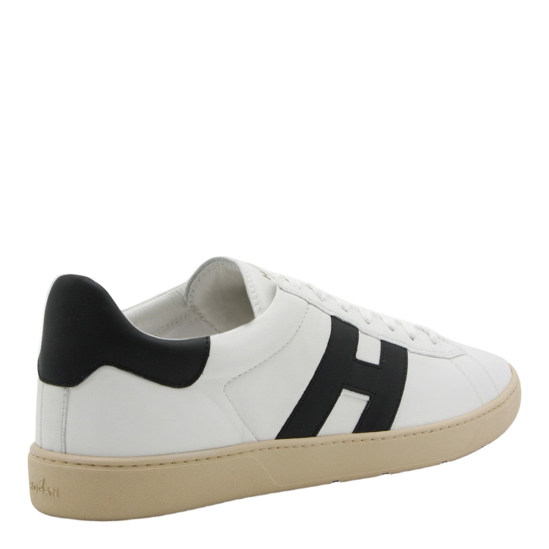 Hogan Low-Top Sneakers With Black Detail And Beige Sole
