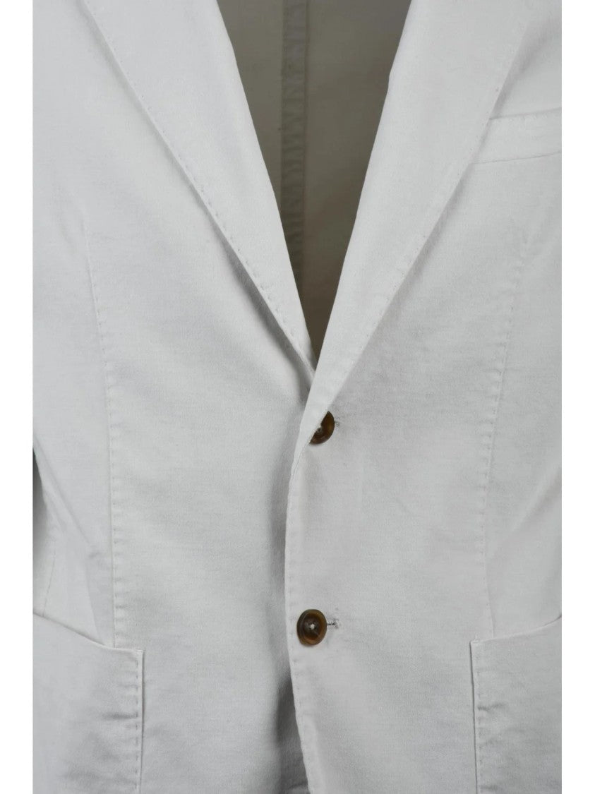 Paoloni Velvet Jacket With Tailored Fit And Button Closure