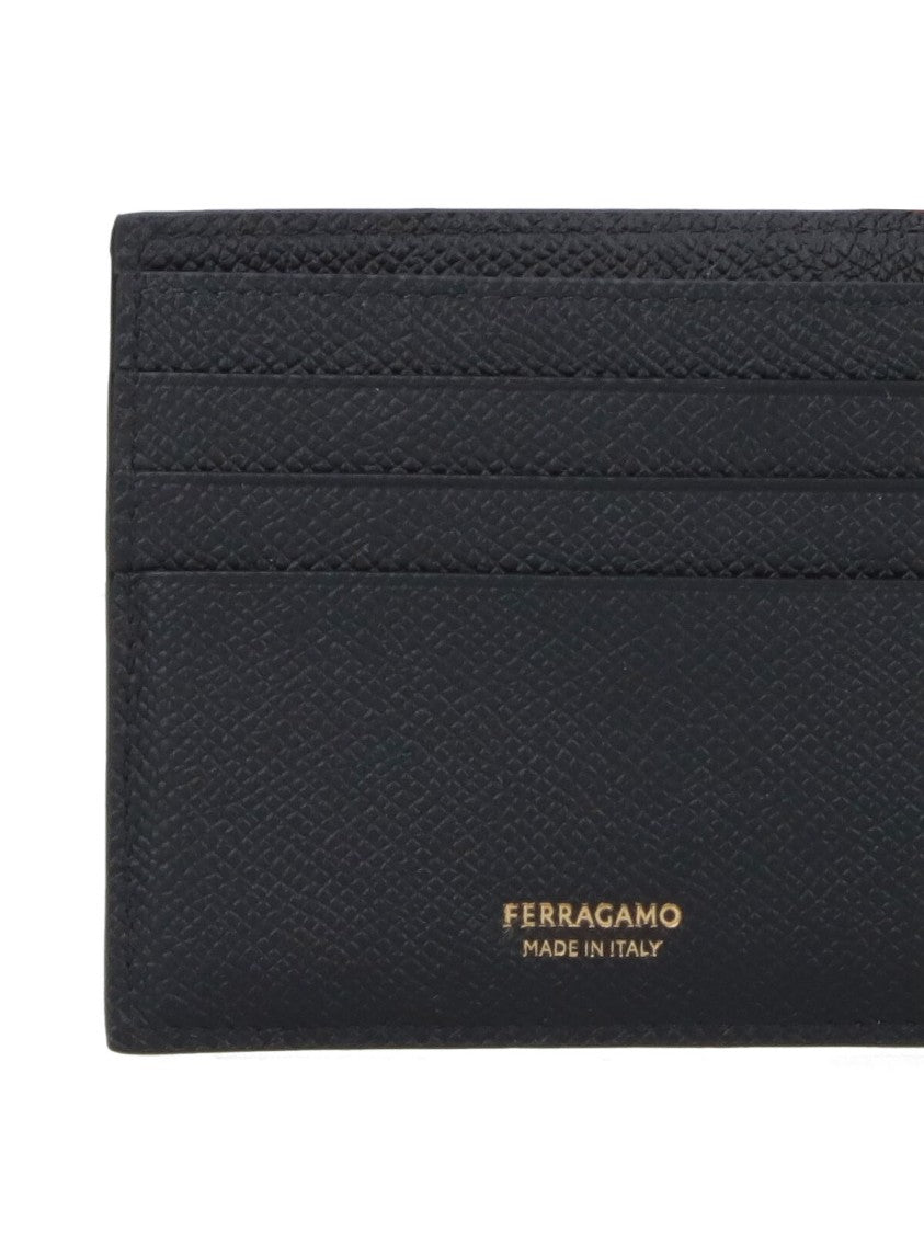 Ferragamo "Gancini" Bi-Fold Wallet Black