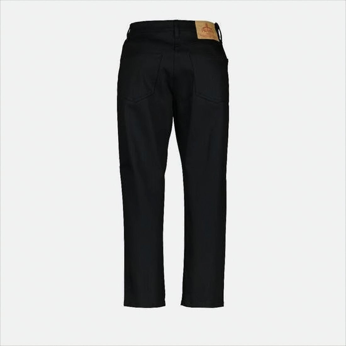 Prada Tailored High-Waist Denim Pants With Classic Five-Pocket Styling