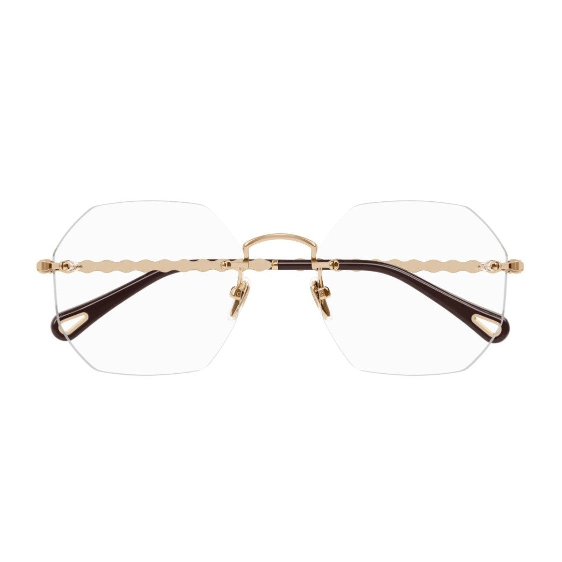 Chloé Light Gold Ch0270o Linea Chloe Metal Geometric Sunglasses