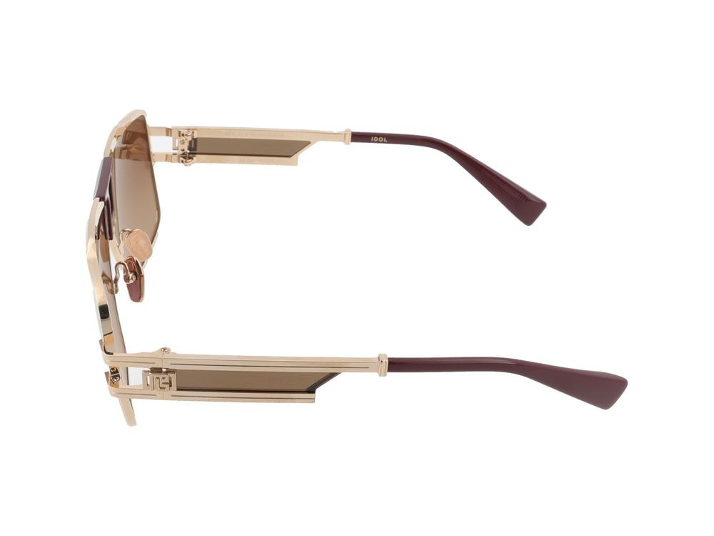 Balmain Gold Idol Acetate Square Sunglasses