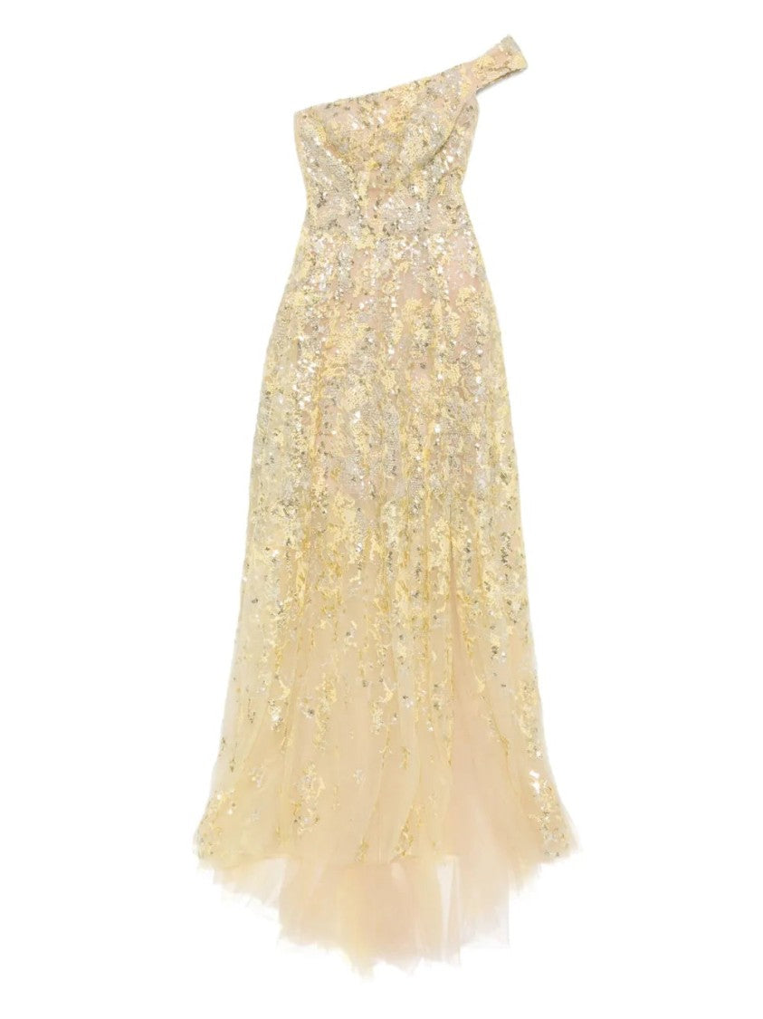 Saiid Kobeisy Off-Shoulder Long Embroidered Dress