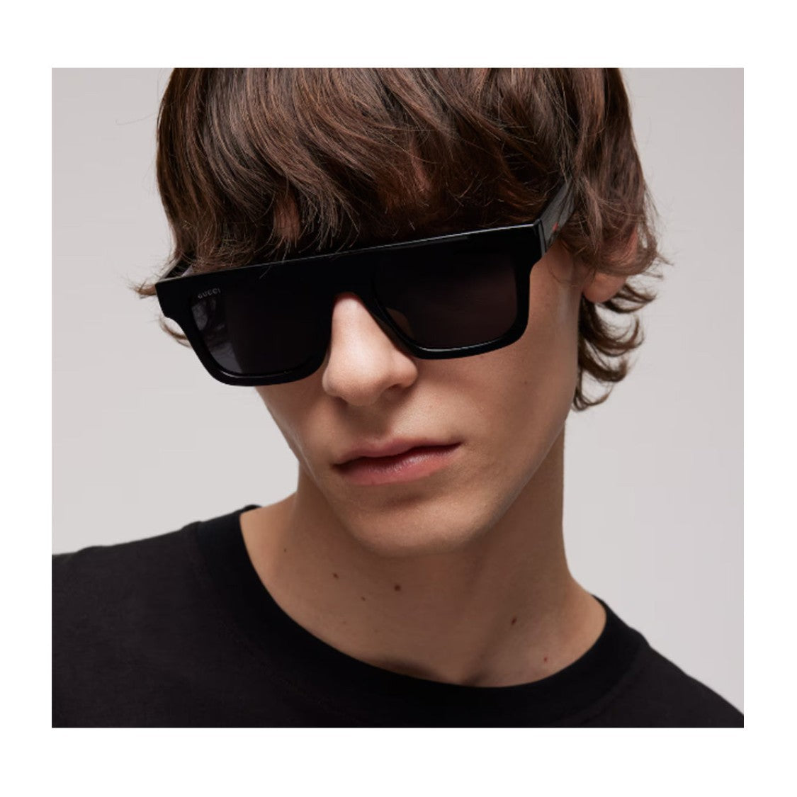 Gucci Black Gg2235s Linea Sign Injected Sunglasses