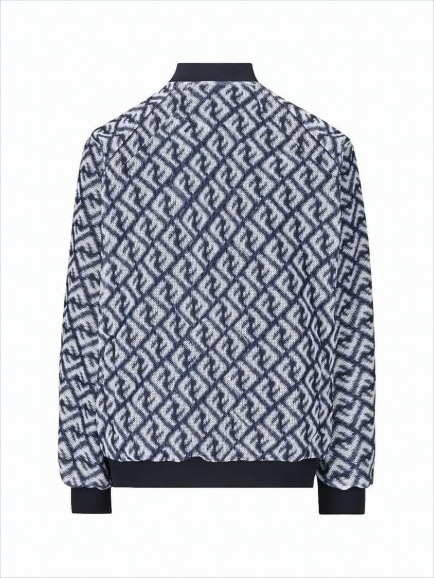 Fendi Reversible Bomber Jacket With Geometric Motif