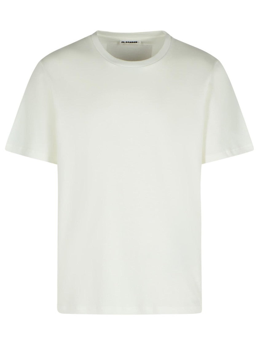 Jil Sander Ribbed Crew Neck Cotton T-Shirt