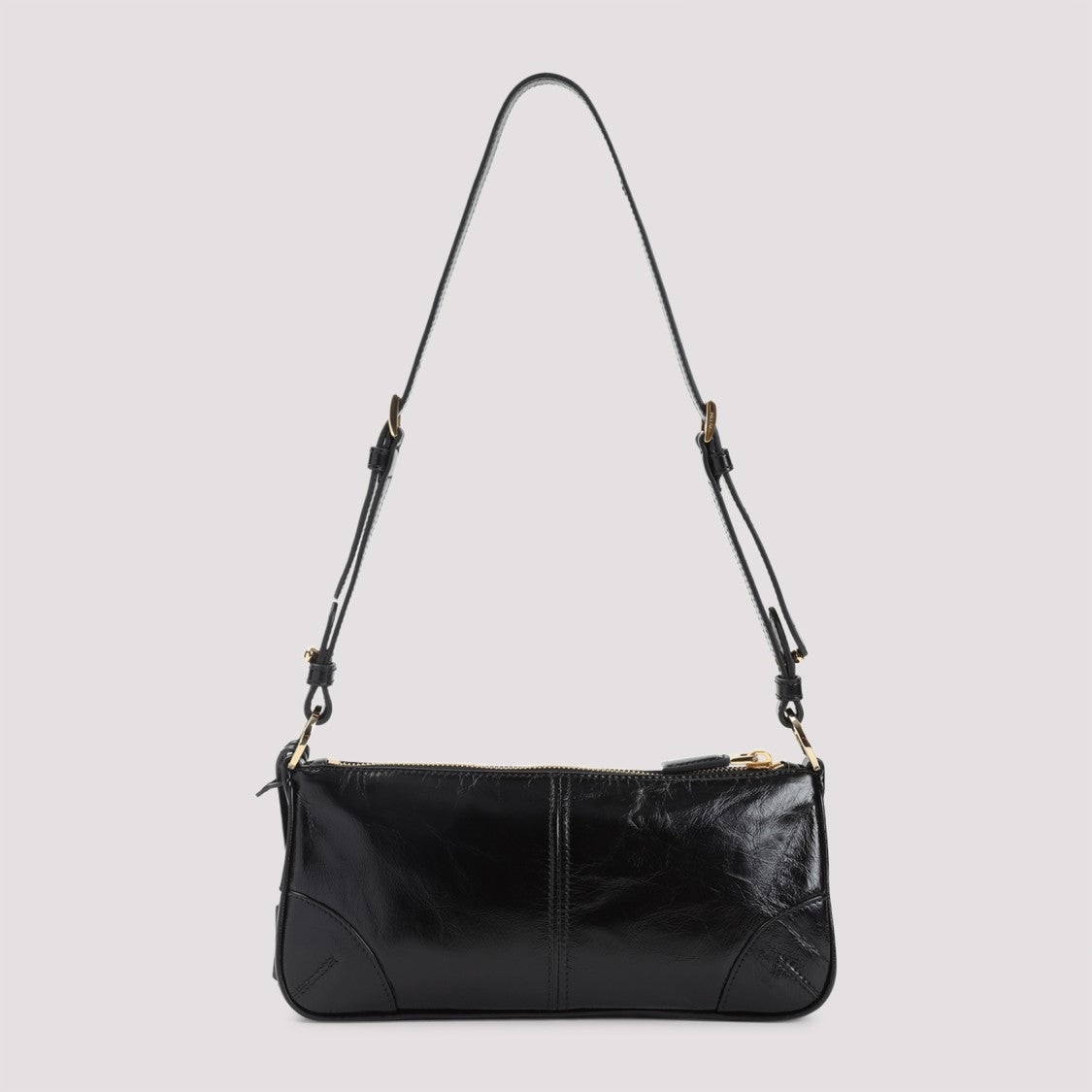 Prada Calf Leather Handbag With Gold-Tone Chain Strap