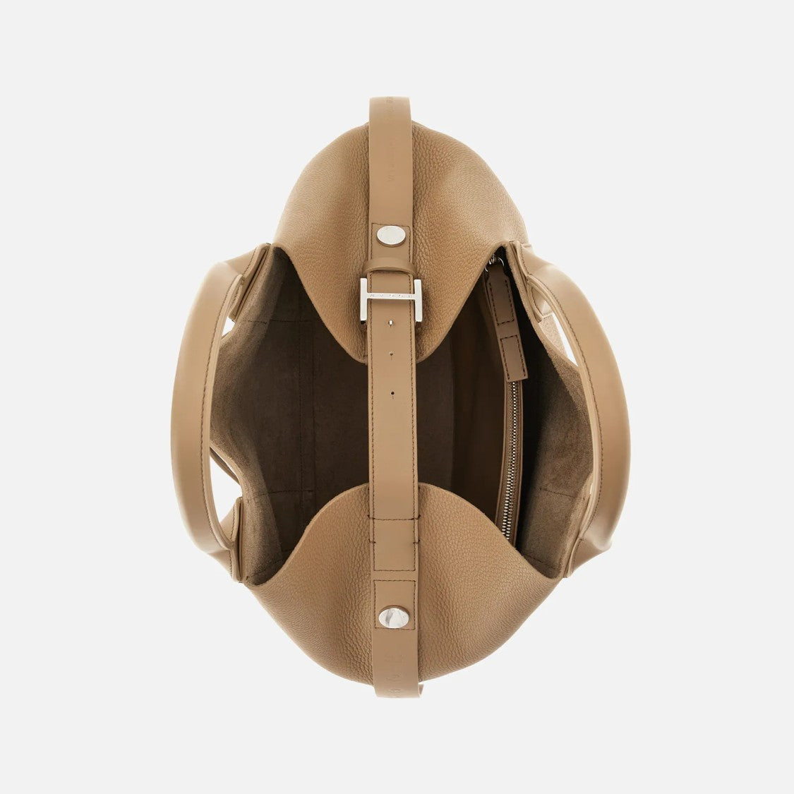 Hogan Spacious Medium Biscuit Leather Tote Bag