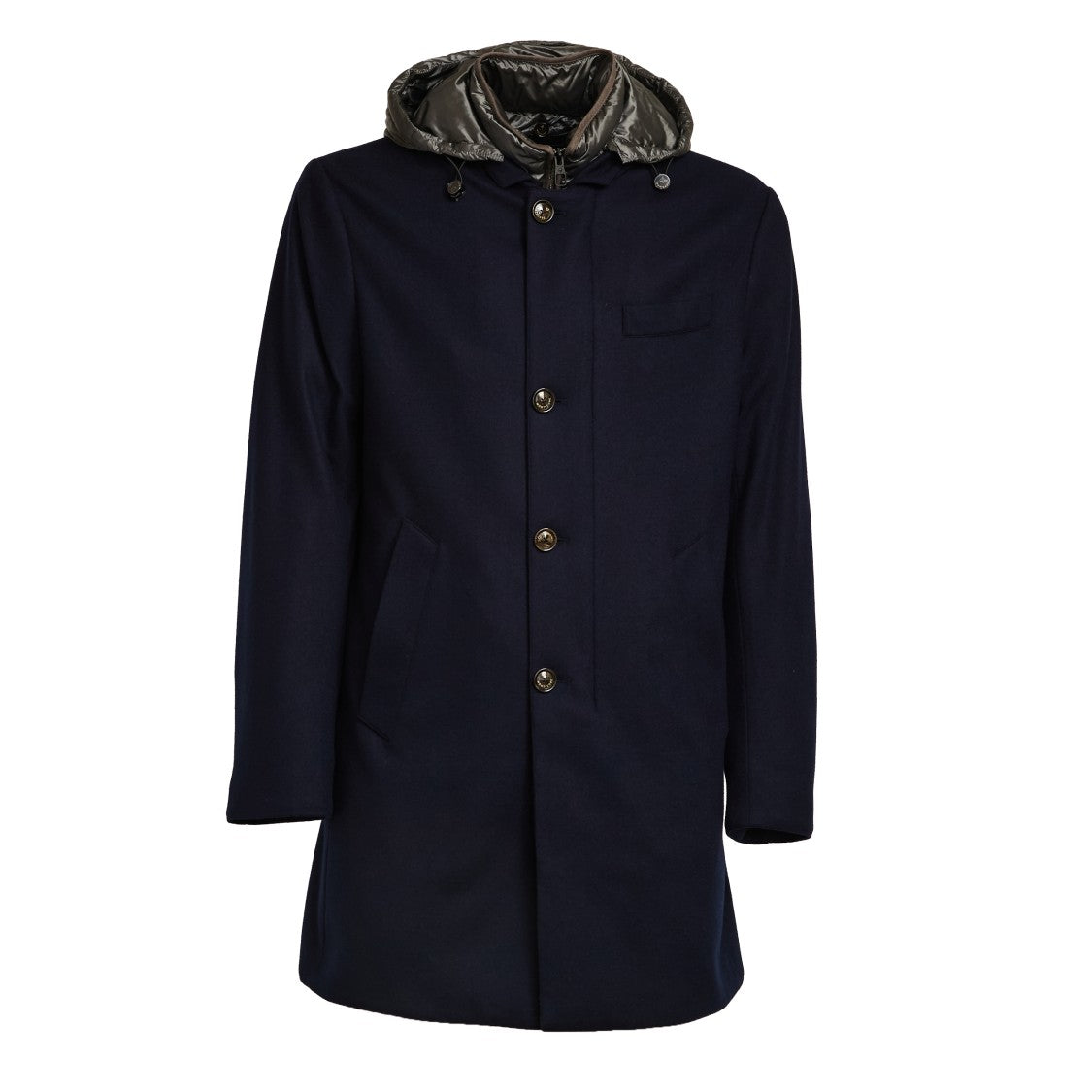 Montecore Padded Down Jacket With Quilted Design And High Collar